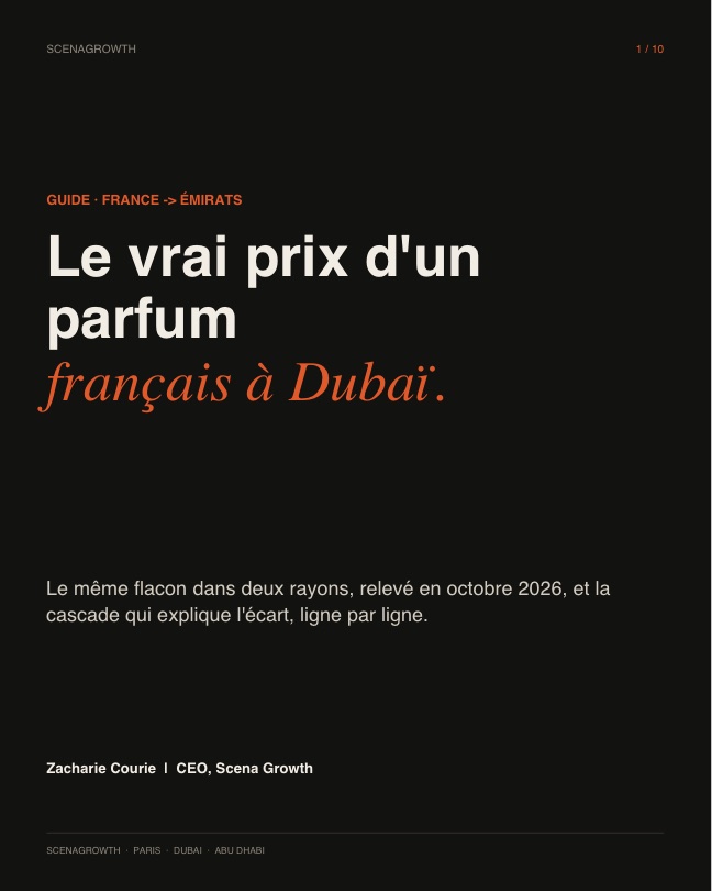 Couverture du guide : le vrai prix d’un parfum français à Dubaï